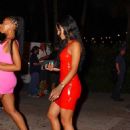 Karruche Tran – In a red dress at Carbone Beach in Miami Beach - 454 x 681
