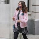 Sophie Ellis Bextor – In a polka dot mini dress and a pink bomber jacket posing at BBC Radio 2 - 454 x 681