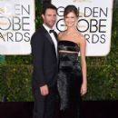 Singer Adam Levine and model Behati Prinsloo attend the 72nd Annual Golden Globe Awards at The Beverly Hilton Hotel on January 11, 2015 in Beverly Hills, California