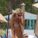 Melissa Castagnoli in Beige Bikini at the beach in Miami