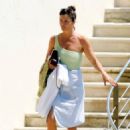 Helena Christensen – Seen at luxury hotel Eden Roc in Antibes - 454 x 681