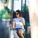 Lucy Hale &#8211; In denim shorts shopping candids in Los Angeles