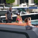 Patricia Gloria Contreras – In a bikini on a yacht with Daniela de Jesus in the bay of Miami Beach - 454 x 303