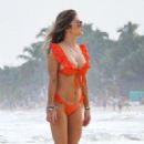 Arianny Celeste in Red Bikini on the beach in Tulum - 454 x 681