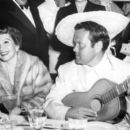 Orson Welles and Claudette Colbert