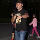 Oscar De La Hoya attend the Los Angeles Lakers to see  Kobe Bryant's Last Game as a LA Laker which they played Utah Jazz NBA basketball game at the Staples Center in Los Angeles, California on April 16, 2016 - 373 x 600