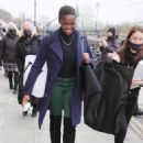 Otlile ‘Oti’ Mabuse – In suede knee skimming boots exits ITV in London - 454 x 618