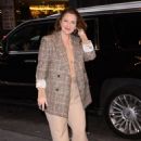 Drew Barrymore &#8211; Wears a plaid blazer at the CBS morning show in New York