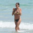 Melissa Satta in Bikini at the beach in Ibiza