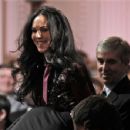 Mick Jagger, L'Wren Scott and Karis Jagger at the White House Music Series saluting Blues Music in recognition of Black History Month in the East Room of the White House in Washington - 21 February 2012