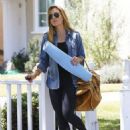 Christine Ouzounian is spotted leaving her home in Santa Monica, California and heading to a meeting in Century City on August 14, 2015 - 454 x 596