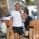 Stacey Giggs in Denim Shorts with Max George out in Marbella - 454 x 681