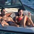 Andrea Duro – Enjoying vacation sailing on a boat in red bikini in Ibiza - 454 x 303