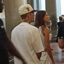 Hailey Bieber – Seen at the Accademia Gallery in Florence - 454 x 681