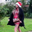 Katie Price – Pictured in her Christmas outfit in London