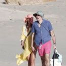 Paulina Porizkova – With boyfriend Jeff Greenstein seen on a Caribbean beach in St Barts - 454 x 613