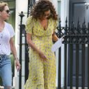 Minnie Driver in Yellow Dress – Out in London