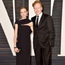 Liza Powel O'Brien and TV host Conan O'Brien: Elton John AIDS Foundation Oscars 2015 Viewing Party
