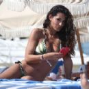 Raffaella Modugno in a floral bikini on the beach in Miami - 454 x 311