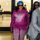 Angela Simmons – Wears pink sweats and sneakers at LAX - 454 x 681