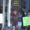 Annalynne McCord – Attending a protest at the Balenciaga Store in Beverly Hills - 454 x 566