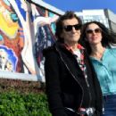 Ronnie Wood attends the unveiling of his new painting of the Rolling Stones at Pump Station @ Westfield on February 01, 2022 in London, England - 454 x 303