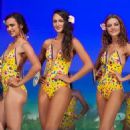 Claire Chanal-Hugon, Noémie Checa Miss Pays Stéphanois 2019 and Anastasia Gadzieckyj Miss Drôme/Vallée du Rhône 2019 at Ainterexpo - Bourg-en-Bresse, Ain, Auvergne-Rhône-Alpes, France - October 20, 2019 - 454 x 522