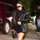 Kylie Jenner – In a black dress as she arrive Art Basel party in Miami Beach