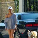 Regina King – Takes her dog out for a walk in Los Angeles