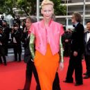 Tilda Swinton wears Haider Ackermann - ‘The French Dispatch’ Cannes Film Festival Premiere on July 12, 2021 in Cannes, France