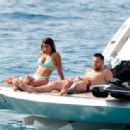 Antonela Roccuzzo – With Lionel Messi and Daniella Semaan on a yacht in Ibiza - 454 x 314