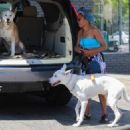 Regina King – picking up her dogs from a local pet shop in Los Feliz