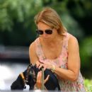 Katie Couric – Is seen with a puppy in The Hamptons – New York - 454 x 681