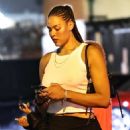 Liz Cambage – Heads to Kanye’s surprise birth-Ye party in Los Angeles