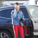 Jenna Johnson – In red leggings seen at the dance studio in Los Angeles