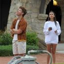 Nina Dobrev – Take their dog for a walk in Santa Barbara - 454 x 321