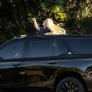 Alabama Barker – In her Cadillac Escalade SUV in Calabasas - 454 x 303