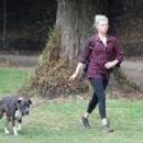 Amber Heard – Out for a hike with her dog in Los Feliz – California