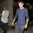 Tom Parker of The Wanted seen leaving the Beverly Night Club with friends in Los Angeles