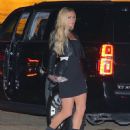 Paris Hilton – In tight black mini dress with her boyfriend Carter Reum in Malibu