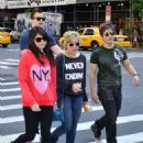 iCarly cast Miranda Cosgrove, Jennette McCurdy, Nathan Kress and Noah Munck, were seen hanging out and enjoying the sights in New York City, New York on May 18