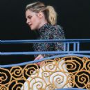 Kristen Stewart – seen on her hotel balcony in Cannes