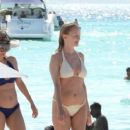 Heather Graham – Hits the beach in a white bikini in Tulum - 454 x 256