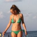 Annemarie Carpendale in Green Bikini at the beach in Miami - 454 x 810