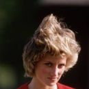 Princess Diana at Guards Polo Club in Windsor Great Park on May 29, 1985 in Windsor, England