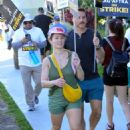 Erika Christensen – Is seen at SAG AFTRA strike in front of Netflix Studios in Hollywood - 454 x 651
