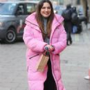 Kelly Brook – Looks pretty in pink at the Heart Radio Studios in London