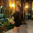 Claudia Romani – Dazzles in a low-cut black dress at Casadonna in Miami - 454 x 646