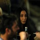 Cher Seen strolling with some friends in the night in Portofino
