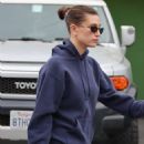 Hailey Bieber- Arriving at workout in West Hollywood